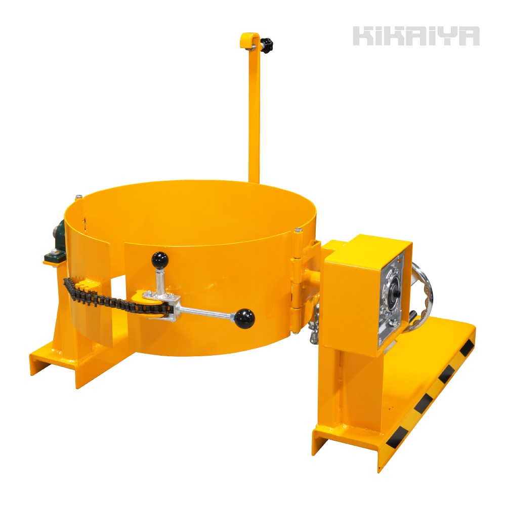 ドラム缶反転機 ギアボックス付き ドラムチルト フォーク用 スチールドラム ポリドラム KIKAIYA