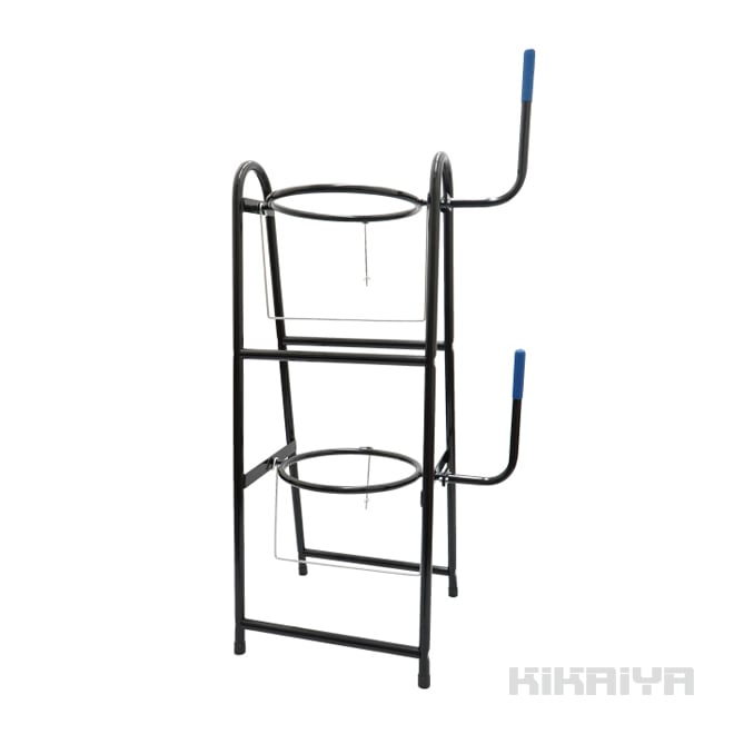 ペール缶スタンド 2段式 20L ペール缶専用 リングφ290mm オイル缶スタンド 塗料缶スタンド ダブルタイプ KIKAIYA