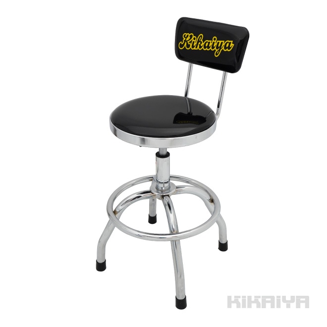 ハイチェア カウンターチェア 昇降式 座面回転 高さ調節 耐荷重100kg ガレージ スツール 椅子 KIKAIYA