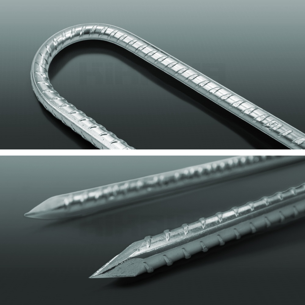 U字固定金具 10本セット ロング Uピン 杭 Φ10×300mm 単管 ネット シート 押さえピン ペグ KIKAIYA