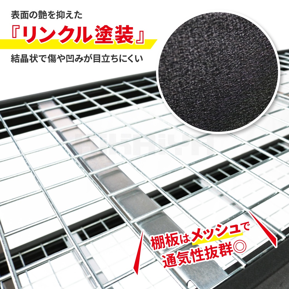 【3台セット】スチールラック ボルトレスラック 業務用 中量棚 4段 幅1960×奥行615×高さ1830mm 耐荷重400kg×4段 メタルラック 収納ラック オープンラック 収納棚 KIKAIYA