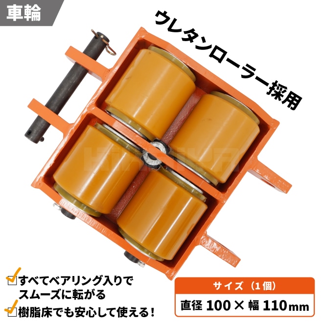 マシンローラー 5トン 重量物移動ローラー 重量物運搬 台車 ターン