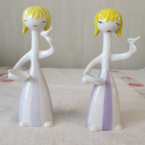 ホロハーザのフィギュリン 小鳥を持つ少女 gt-543の通販