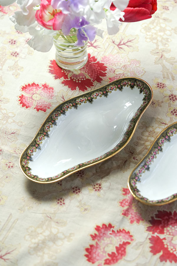 ゴールドのリムが美しいフランスアンティークラヴィエ23.5×12×3cm gc