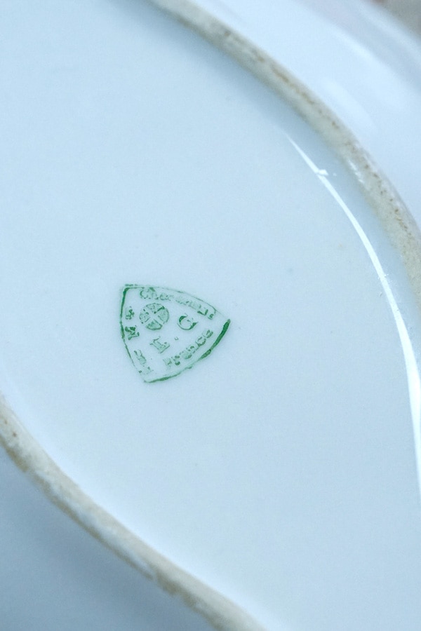 ゴールドのリムが美しいフランスアンティークラヴィエ23.5×12×3cm gc