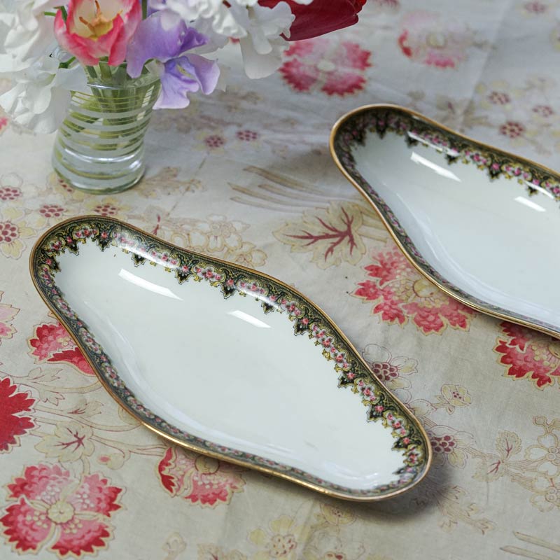 ゴールドのリムが美しいフランスアンティークラヴィエ23.5×12×3cm gc