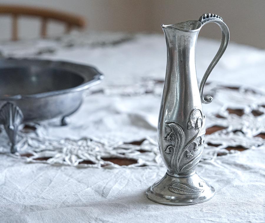 フランスアンティーク/ピューター製ポット/エタンジャグ/花器/雑貨(86