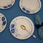 ��4�祻�åȡۥХɥ�����졼Badonviller�Υ֥롼�Υ��ƥ󥷥�ץ졼��22.5cm gc-1234