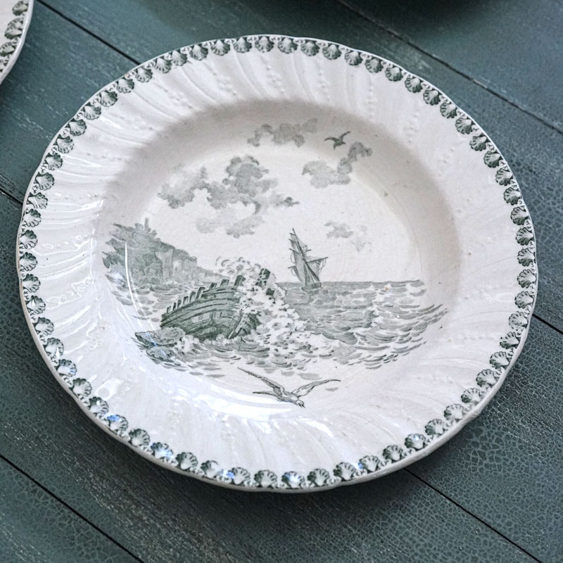 美品 Gien 鉢 皿 ジアン　フォンドブルールネッサンス　希少　レア 飾り 美品 Gien 鉢 皿 ジアン フォンドブルールネッサンス 希少 レア 飾り