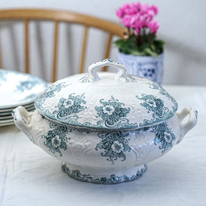 アンティーク ロンウィ ゴブランLongwy Gobelinsのスーピエ 1900年代