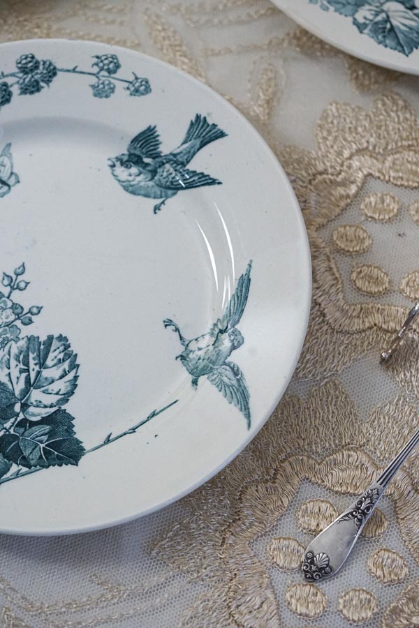 アンティークリュネヴィルK&G ロンスLuneville ronce平皿21.5