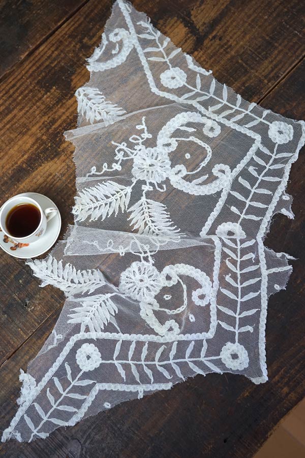 アンティークチュールにアプリカシオンレース75×30cm gla-1694の通販