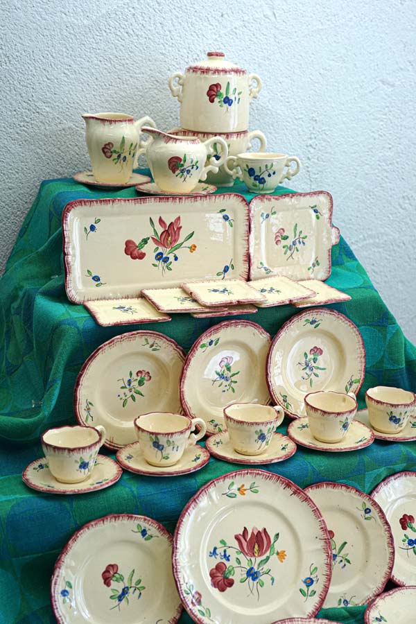 フランス手描きのディネット37ピースセット 1920-30年代 gc-1471の通販