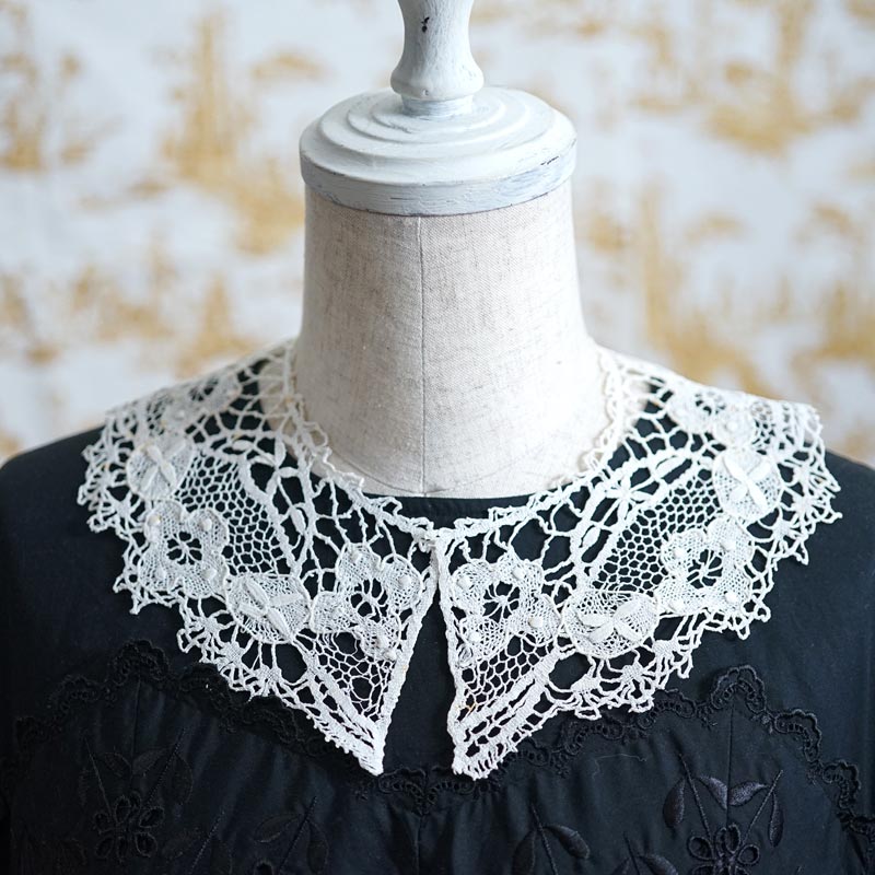 アンティークボビンレースのつけ襟 gla-1735の通販｜こよなくアンティーク