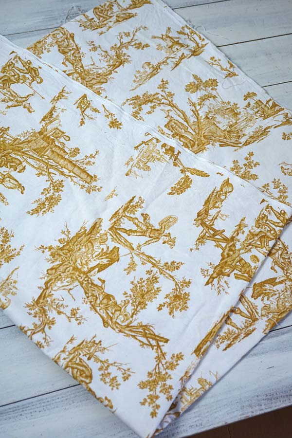 〜15日まで特別価格〜★フランスアンティークFD刺繍★トワルドジュイ柄★ フランストワルドジュイ柄カーテンはかわいいアンティークネット