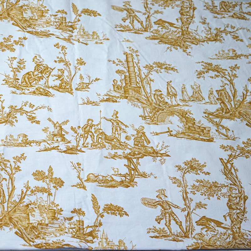 シャモア色の緻密なモチーフのトワルドジュイ97×60cm gf-821の
