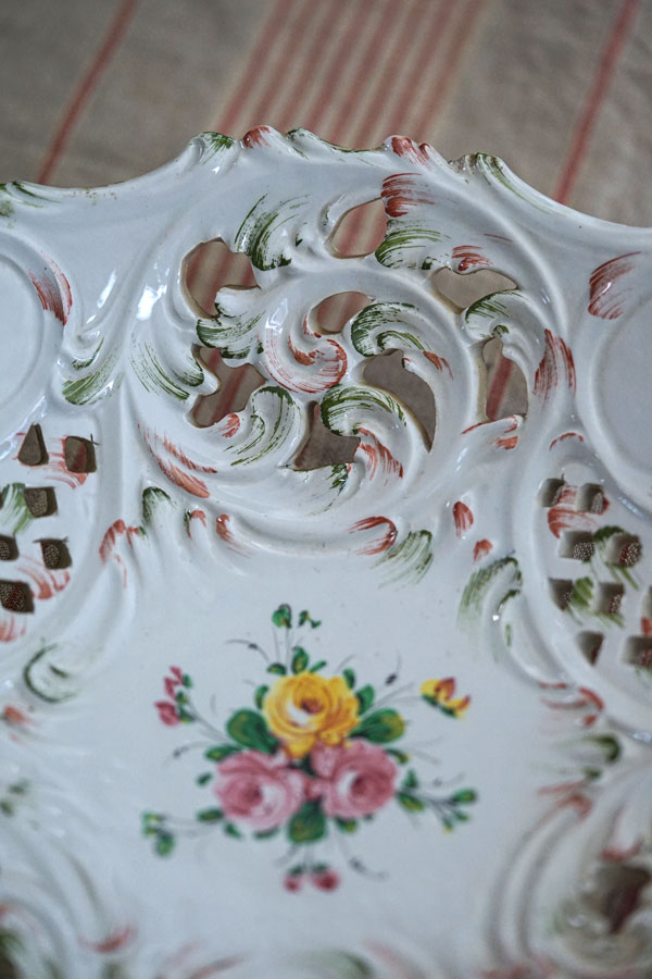 ロココ調の優雅なハンドペイントの深皿26×5cm gc-1495の通販