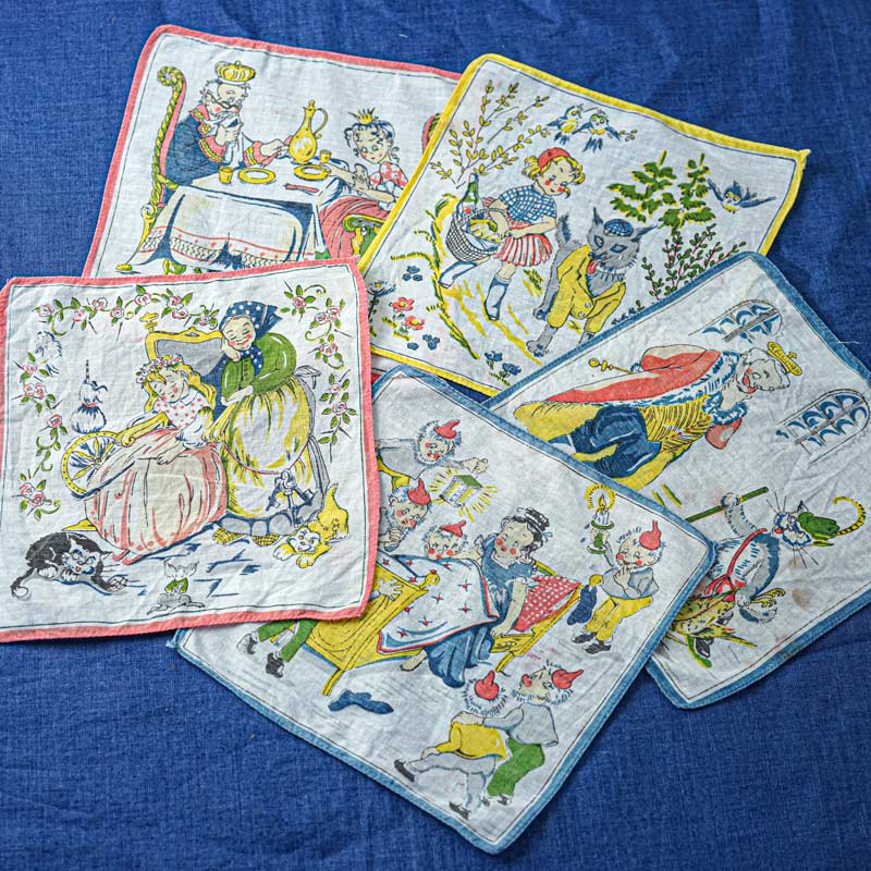 �ե�󥹤Υ����Ƹ�å��꡼���Υϥ󥫥�5�祻�å� 20.5��20.5cm1950ǯ�塡���-851