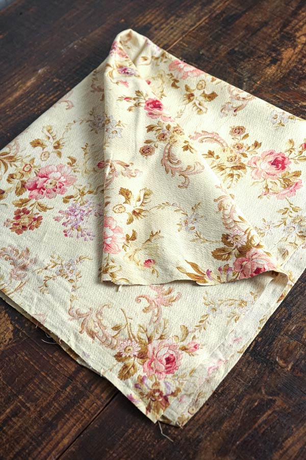 アンティークフランスピンク薔薇のコットンファブリック80×76cm gf-862