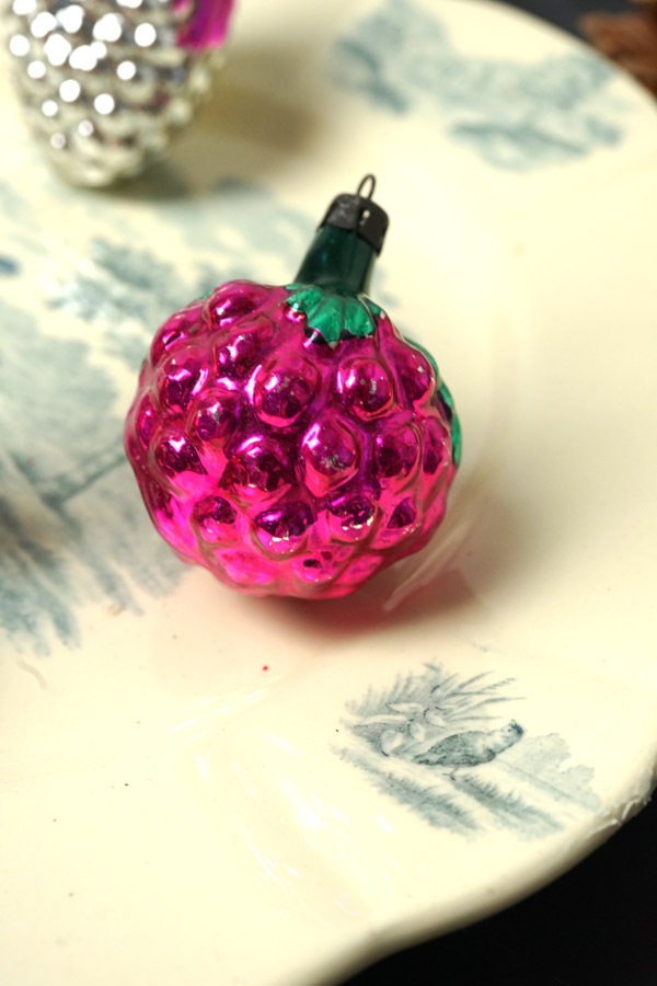 フランスアンティーク　ガラス・オーナメント アンティークマーキュリーガラスのオーナメントW6.5×H13cm gx