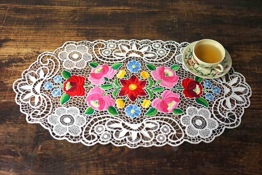 ハンガリー カロチャ 刺繍 お皿 プレート