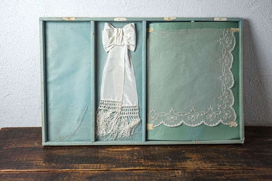 カトリック教会のジュニア堅信式用レース見本とリボンセット gd-232の