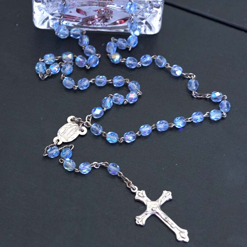 チェコガラスの美しいロザリオ1950年代頃 ga-1066の通販｜こよなく