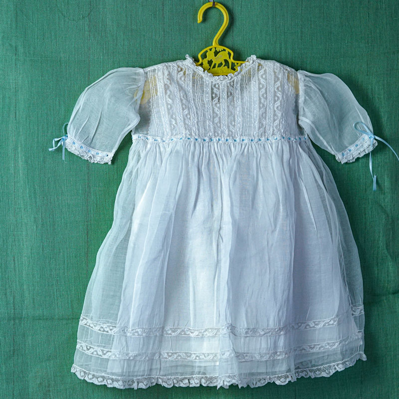 イギリスのオーガンジーのベビードレス・アンダードレス付き gd-238の