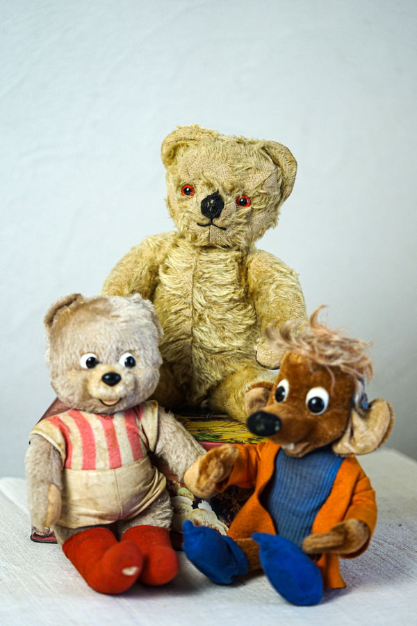 アンティーク 64cm 大きなテディベア イエロー 東欧 チェコ