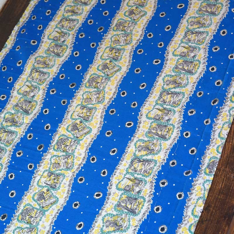 �֥롼�Υ��ȥ饤�֤��ı������դΥ��åȥ�ե��֥�å�1950ǯ�� W70��80cm gf-925