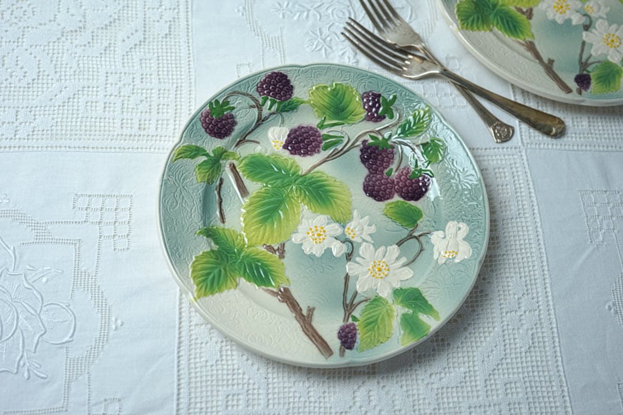 St.Clement Flower Painted Plate/サンクレモン窯 花柄プレート