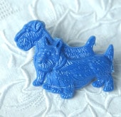 �����ꥹ��������ɤΥƥꥢ�Υ֥�����5.3��3.7cm 1940ǯ�庢 ga-1140