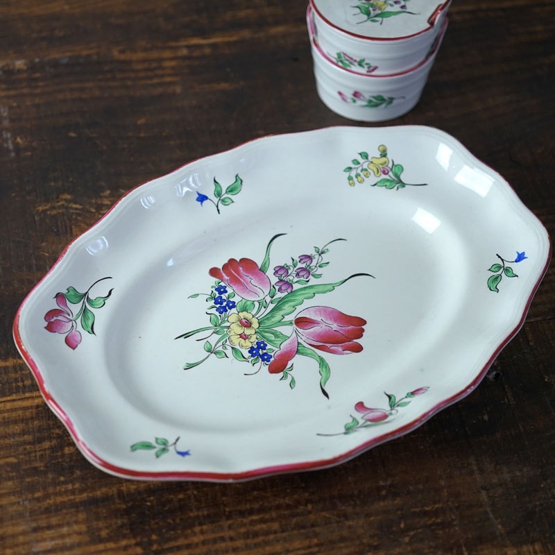 �ե�󥹤Υ��ͥӥ�K&G�μ����ܥ��˥��륪���Х�ץ졼��30.5��22cm 1900ǯ�� gc-1734