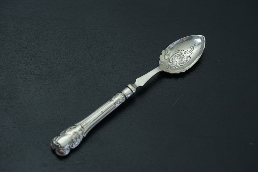 イギリスアンティークシルバープレートのジャムスプーンH17cm gc-1815