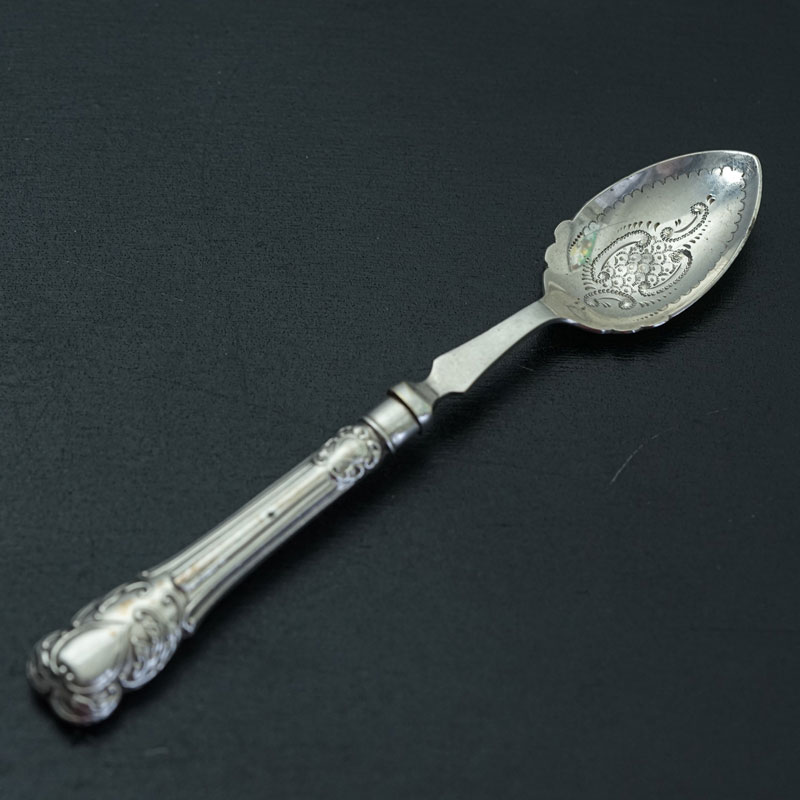 イギリスアンティークシルバープレートのジャムスプーンH17cm gc-1815