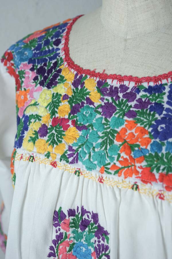 tesoro / メキシコ オアハカ刺繍ブラウス / ナチュラルF｜テソロ