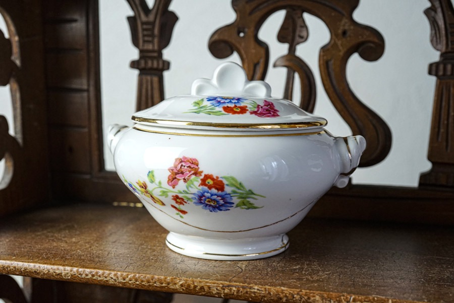 金継ぎで蘇ったディネットのスーピエール1930年代頃 gc-1836の