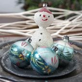 クリスマスオーナメント　アンティーク アンティーク薄ガラスのオーナメントbaby gx-550の通販