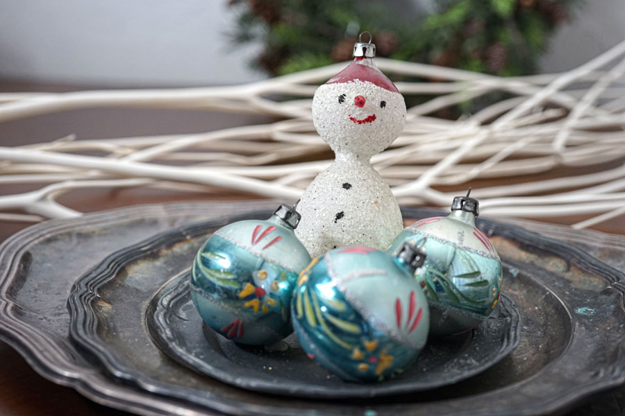 アンティーククリスマス薄ガラスオーナメントアソートセットB gx-638の