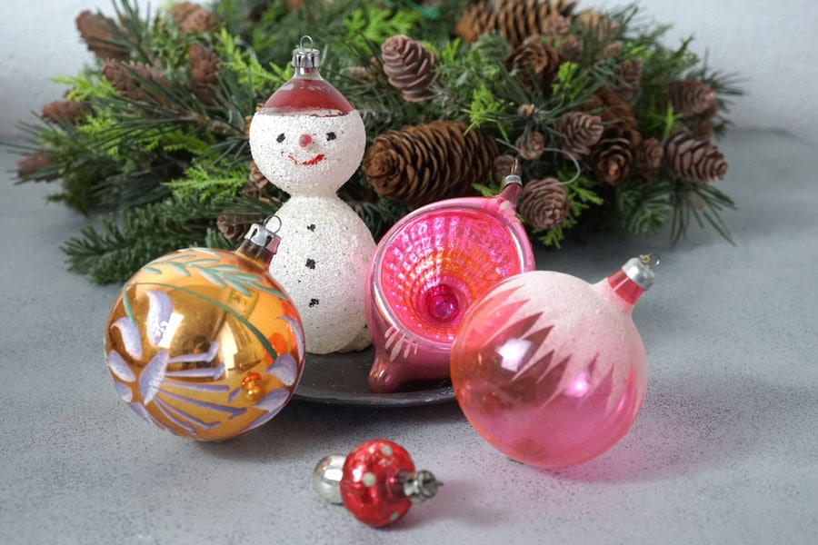 アンティーク クリスマスオーナメント 吹きガラス アソート