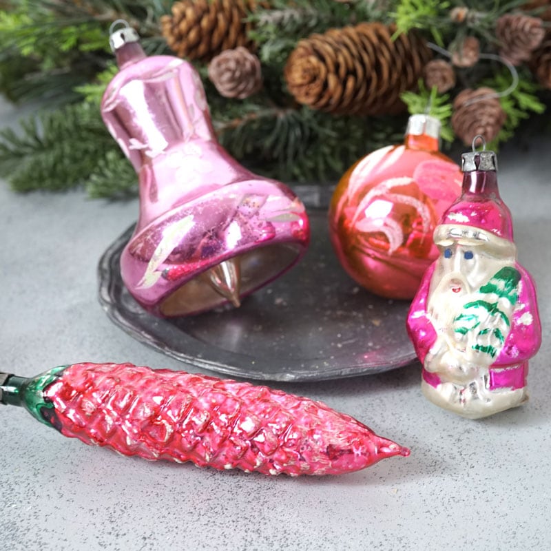 アンティーク クリスマスオーナメント 吹きガラス アソート