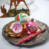 アンティーク クリスマスオーナメント 吹きガラス アソートセットL gx