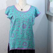 ハンガリーのきのこと小人の刺繍のレース付クロス54×38cm ge-1095の