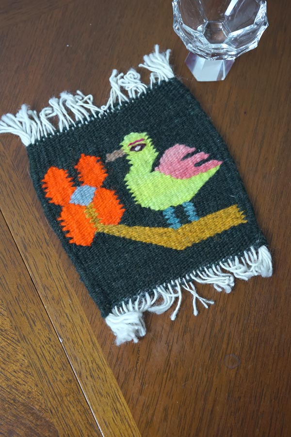 メキシコ・オアハカ】手紬・手織りウールのサポテックコースター 14