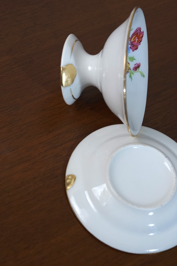 金継ぎ＋フランスのディネットのコンポティエと深皿セット gc-1913の