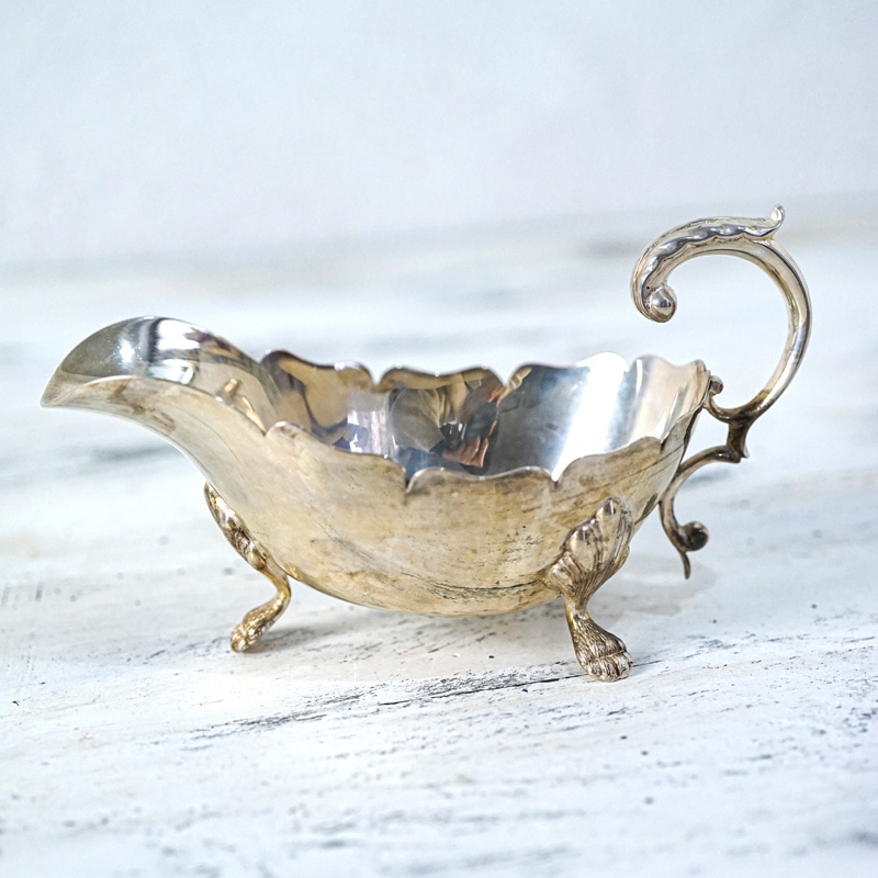 ９：フランス　アンティーク　ミニチュア　ハンドバッグ　シルバープレート　ドール アンティーク猫足の優美なシルバープレートのソーシエ gc-1915の通販