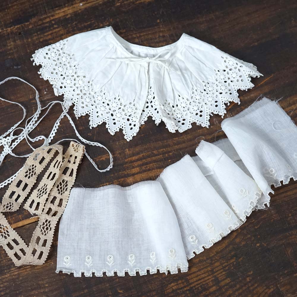 アンティーク福袋・ベビーつけ襟・アンティークレース3点glb-242の通販