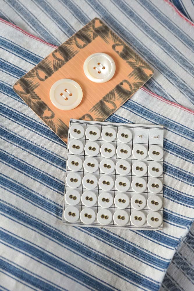 お買い得】フランスアンティーク レアなブルーストライプの