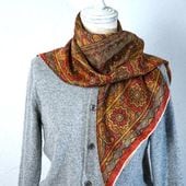 ��1940-50ǯ��۱ѹ������ơ��� �����ơ��ȥ������աʥ֥饦��ߥڥ����꡼����78��78cm gd-306