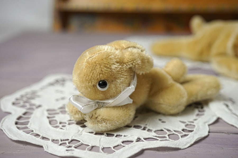 ヴィンテージ シュタイフ　Lying Rabbit うさぎ　ぬいぐるみ ヴィンテージ】シュタイフ Lying Rabbit (Liegender Hase) くつろぎ